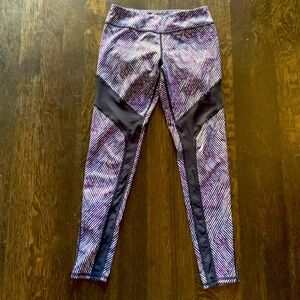 Zella soft athletic leggings with mesh inserts